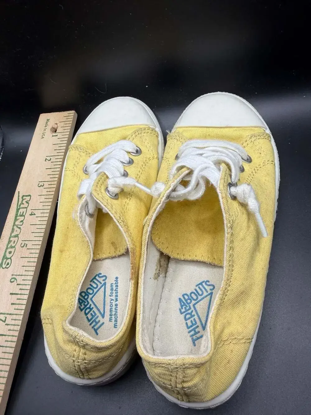Threadabouts Scooter Yellow Canvas Memory Foam Sneakers